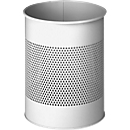 DURABLE Corbeille à papier en métal perforé, 14,7 litres, Ø 260 x H 315 mm, gris