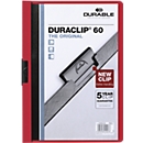 Durable Klemmmappen Duraclip, DIN A4, Kunststoff, mit Clip, rot