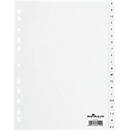 DURABLE kunststof indexbladen, A4 staand, Letters A tot Z (20 vakken), wit