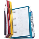 Durable metal wall holder, assorted colors, with 20 display boards