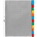 DURABLE PP-indexhoezen extra breed, 12 bladen, gekleurde tabs