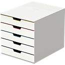 Durable Schubladenbox Varicolor, 5 Schübe, DIN C4, grau/weiß