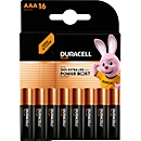 Duracell Alkaline batterij Plus Extra Life, Micro AAA, LR03, 1,5 V, in blisterverpakking, 16 stuks