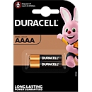 DURACELL® Batterien, Spannung 1,5 V, AAAA, Alkaline, 2 Stück in Blisterpack
