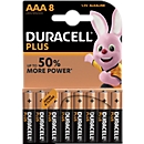 DURACELL® Batterijen Plus, Micro AAA, 1,5 V, 8 stuks