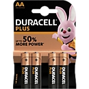 DURACELL® batterijen Plus, Mignon AA, 1,5 V, 4 stuks
