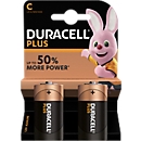 DURACELL Plus Batterie, Baby C 1,5 V, 2 Stück