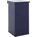 Dutch Design poubelle Carro-Lift, ignifuge, couvercle à soulever, système d'amortissement, L 300 x P 300 x H 600 mm, 55 l, bleu