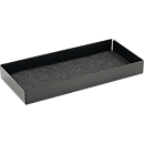 Duurzame EFFECT-lade voor EFFECT-monitorstandaard, belastbaar tot 5 kg, met inzetstuk van 60 % PET-vilt, B 468 x D 221 x H 53 mm, zwart