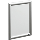 Duurzame kliklijst, DIN A4, staand of liggend formaat, aluminium & polystyreen, zilver