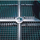 Dwarsverbinding voor asecos vloerelementen met hoogte 78 mm, staal verzinkt, B 130 x D 130 mm