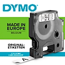 DYMO® D1 krachtige flexibele nylon tape, B 12 mm, zwart/wit
