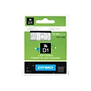 Dymo D1 - Selbstklebend - White on Transparent - Rolle (1,2 cm x 7 m)