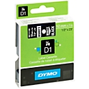 DYMO® Schriftbandkassette D1 45021, 12 mm breit, schwarz/weiss