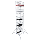 Échafaudage roulant aluminium Krause ProTec XXL, 200 kg/m², homologué TÜV, roulettes freinées, L 2000 x l 1400 x H 11300 mm