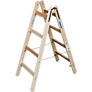 Échelle double à barreaux, bois, 2 x 4 barreaux