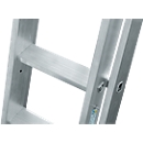 Échelle polyvalente Krause, en 3 parties, échelons T 80 mm et barreaux T 30 mm, traverse, TRBS 2121-2, avec 3 x 12 échelons, aluminium