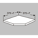 Eck-Fachboden, für Steckregal Stora 100, B 370/370 x T 400 mm