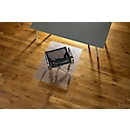 Ecogrip® Solid-RS Office Products floor protection mat, for hard floors, VAB® adhesive layer, non-slip &amp; flame-retardant, 900 x 1200 mm, PC, transparent