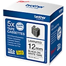 Economy pack: 5x Brother Tze-231M tape cassette, zelfklevend, 8 m x 12 mm, zwart