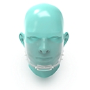 Écran facial bouche/nez, écran interchangeable, élastiques, blanc/transparent