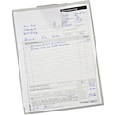 Eichner "Light" order pouch, with key compartment, W 230 x D 5 x H 330 mm, 10 pieces, light gray/transparent