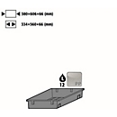 Einlegewanne für asecos Sicherheitsschränke der S90 Serie, Polypropylen, natur, B 364 x T 606 x H 66 mm, 12 l