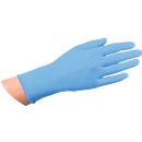 Einmalhandschuhe Medi-Inn® PS Latex Blue Grip, für links/rechts, puderfrei, nicht steril, lebensmittelgeeignet, Größe M, Naturlatex, blau, 100 Stück