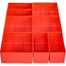 Einsatzkasten Set für Schäfer Shop Pure Schubladenblock 411, 8-teilig, ABS-Kunststoff, rot