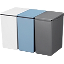 EKO Abfalleimer Morandi Touch, platzsparend, Touch Bar, Kunststoff, B 206 x T 325 x H 400 mm, 20 Liter, grau