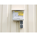 Electrical installation package for material container MC 1100-1600, according to VDE, LED light with 9 W &amp; 4000 K, fixed connection, Schuko socket, IP44