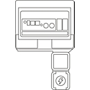 Elektrische installatie Classic Line voor F-SAFE container voor gevaarlijke stoffen F90, incl. elektrische verdeling, schakelkast