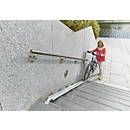 Elément de rallonge pour rampe à vélo d'escalier, L 1130 x l 125 mm, jusqu'à 25 kg, avec sangle de fixation, en tôle galvanisée