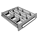 Elemento de cajón con 12 compartimentos