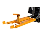 Elevador de barriles BAUER FH-I, acero, para barriles de 120 l, capacidad de carga 300, An 505 x P 1330 x Al 380 mm, naranja