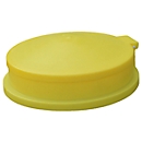 Embudo de barril con tapa abatible, para barriles de 205 l, ø 610 mm, colador de impurezas integrado, PE, amarillo