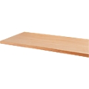 Encimera Multiplex de Schäfer Shop Select, 40 mm de grosor, casquillos roscados, madera de haya encolada, impregnada sin color, 1500 mm de ancho x 700 mm de profundidad