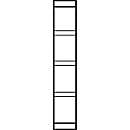 end, for steel shelf PROGRESS 2000, H 1900 x D 300 mm, black