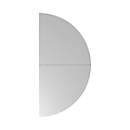 Ensemble pour table d'extension ULM, avec pied, l. 1600 x P 800 x H 650 - 850 mm, gris clair
