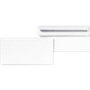 Enveloppes blanches 110 x 220 mm (DL), 75 g/m², patte autocollante, paquet de 1000 pièces