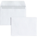 Enveloppes blanches, 114 x 162 mm (C6), 80 g/m², sans fenêtre,  patte adhésives, 25 pièces