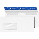 Enveloppes blanches, 80 g/m², 110 x 220 mm (DL), avec fenêtre, paquet de 1000 pièces