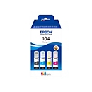 Epson 104 EcoTank 4-colour Multipack - Original - Noir - Cyan - Magenta - Jaune - Epson - EcoTank ET-2715 EcoTank ET-2714 EcoTank ET-2712 EcoTank ET-2711 EcoTank ET-2710 Unlimited EcoTank... - 65 ml - 65 ml