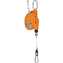 Equilibrador de muelle HAHN+KOLB tipo 7228, con equilibrador, capacidad de carga de 2,6 a 3,8 kg, longitud de extensión del cable hasta 1600 mm, plástico especial, naranja