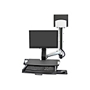 Ergotron Befestigungskit (CPU-Halter, 2 Schienenabdeckungen, 2 Kabelkanäle, Wandschienenhalterung, Maus-Shelf, Handgelenkkissen, VESA-Adapter, Tastatur-Tablett, einstellbarer Monitorarm, Wandschiene 34", Ablage für Barcode-Scanner und Maus) - für ...