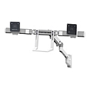 Ergotron HX - Befestigungskit (Gelenkarm, Verlängerung, Scharnierbogen, 2 Drehgelenke, Griff, Wandmontage) - für 2 LCD-Displays - weiß - Bildschirmgröße: bis zu 81,3 cm (bis zu 32 Zoll)