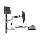 Ergotron LX Wall Mount System with Small CPU Holder - Systemeinheit-/Monitor-/Tastatur-Montagekit - Sitz-Steh - geeignet für Wandmontage - bis zu 106,7 cm (bis zu 42 Zoll)