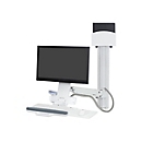 Ergotron Sit-Stand Combo System Mit CPU-Halter klein - Befestigungskit (Tastatur-Tablett, CPU Wandhalterung, einstellbarer Monitorarm)