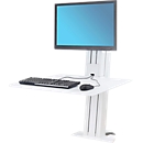 Ergotron WorkFit-SR, 1 Monitor, Sitz-Steh-Schreibtisch-Arbeitsplatz, weiß