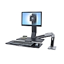 Ergotron zit-sta werkplek single monitor WorkFit-A Dual - zwart